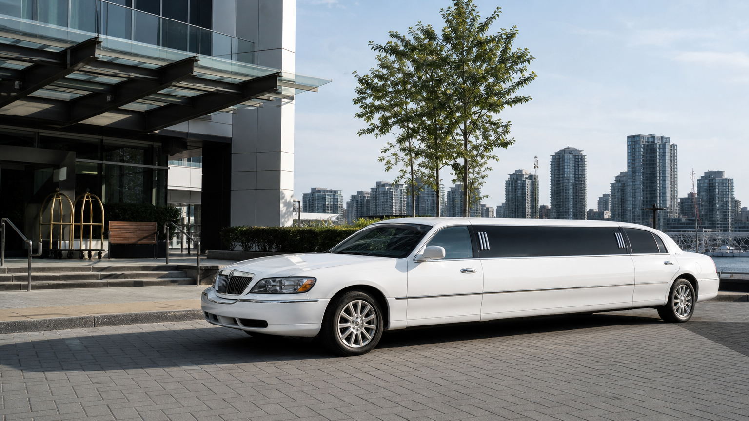 Photorealistic Luxury Website Hero Image for a Vancouver Limousine