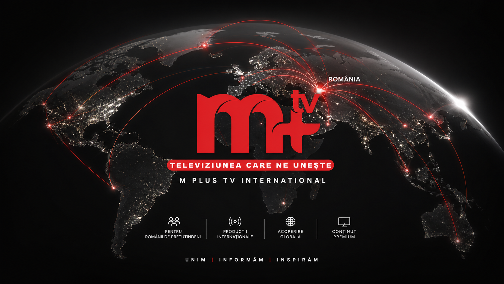 Animate the Provided M Plus TV International Key Visual As